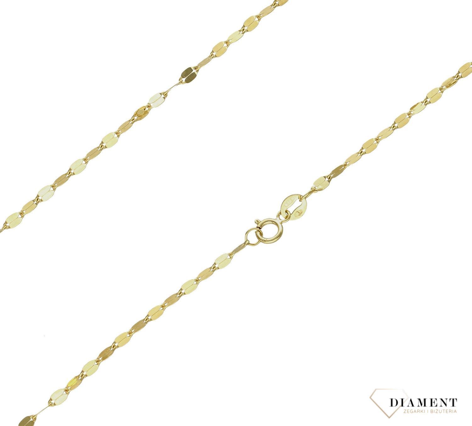 Złoty łańcuszek próba 375 o biżuteryjnym splocie 2,2 mm DIA-LAN-7820-375 2,2mm. Klasyczny i uniwersalny łańcuszek wykonany z żółtego złota próby 375 o wadze około 1,50 gram. Łańcuszki to uniwersalne dodatki, które sprawdzają  (1).jpg